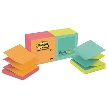 Post-it® Dispenser Notes Original Pop-up Refill In Alternating Poptimistic Collection Colors, Value Pack, 3 X 3, 100 Notes-pad, 12 Pads-pack freeshipping - TVN Wholesale